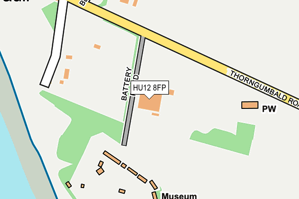 HU12 8FP map - OS OpenMap – Local (Ordnance Survey)