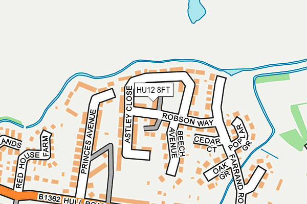 HU12 8FT map - OS OpenMap – Local (Ordnance Survey)