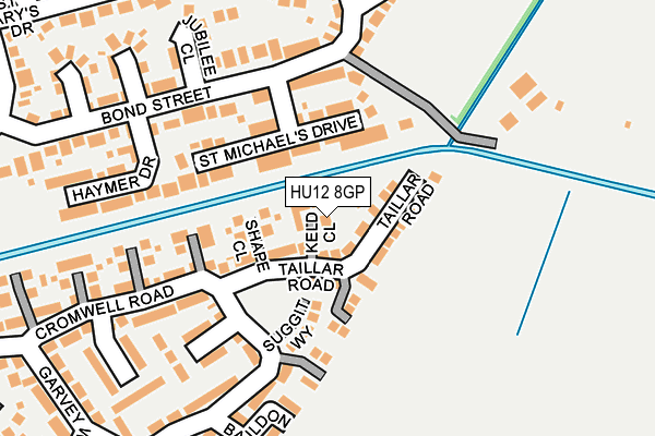 HU12 8GP map - OS OpenMap – Local (Ordnance Survey)