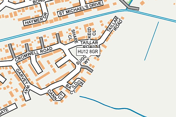 HU12 8GR map - OS OpenMap – Local (Ordnance Survey)