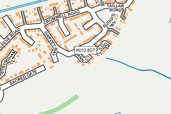 HU12 8GT map - OS OpenMap – Local (Ordnance Survey)