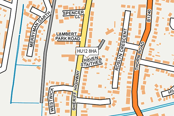 HU12 8HA map - OS OpenMap – Local (Ordnance Survey)