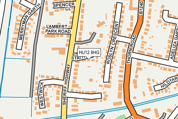 HU12 8HG map - OS OpenMap – Local (Ordnance Survey)