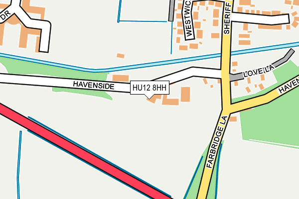 HU12 8HH map - OS OpenMap – Local (Ordnance Survey)