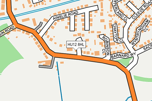 HU12 8HL map - OS OpenMap – Local (Ordnance Survey)