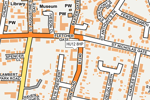 HU12 8HP map - OS OpenMap – Local (Ordnance Survey)