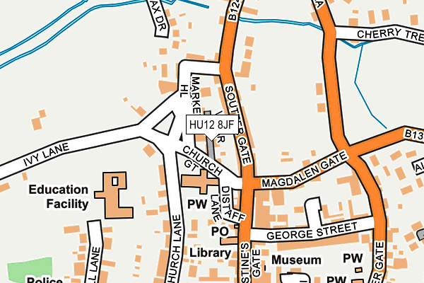 HU12 8JF map - OS OpenMap – Local (Ordnance Survey)