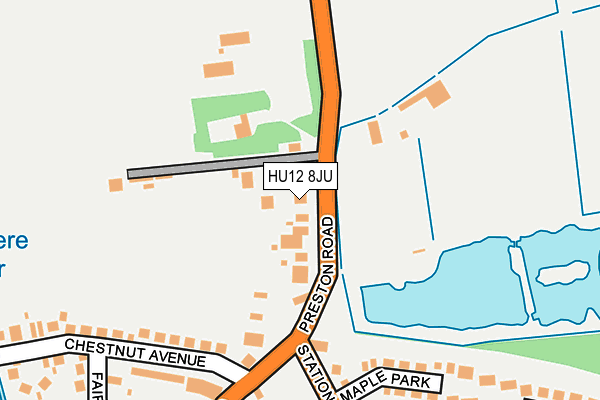 HU12 8JU map - OS OpenMap – Local (Ordnance Survey)