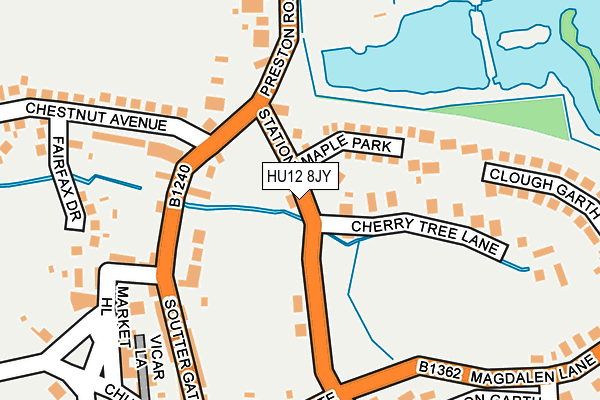 HU12 8JY map - OS OpenMap – Local (Ordnance Survey)