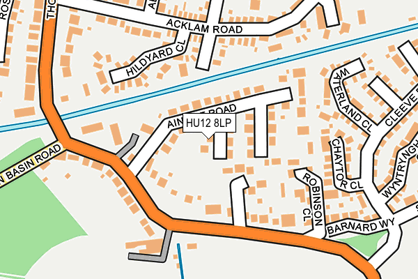 HU12 8LP map - OS OpenMap – Local (Ordnance Survey)