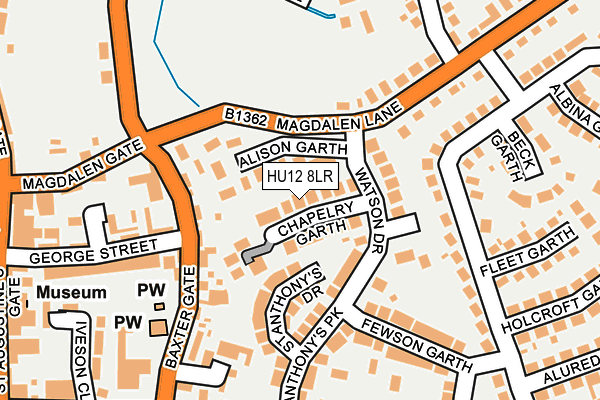 HU12 8LR map - OS OpenMap – Local (Ordnance Survey)