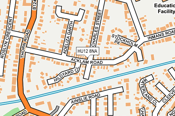 HU12 8NA map - OS OpenMap – Local (Ordnance Survey)