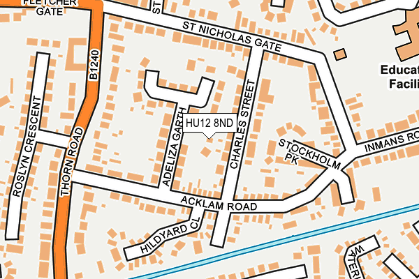 HU12 8ND map - OS OpenMap – Local (Ordnance Survey)