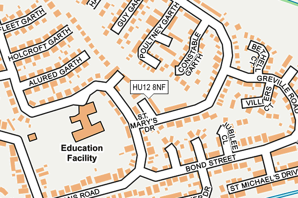 HU12 8NF map - OS OpenMap – Local (Ordnance Survey)