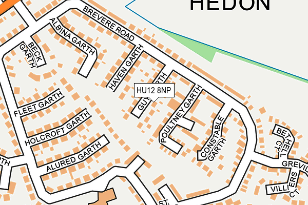 HU12 8NP map - OS OpenMap – Local (Ordnance Survey)