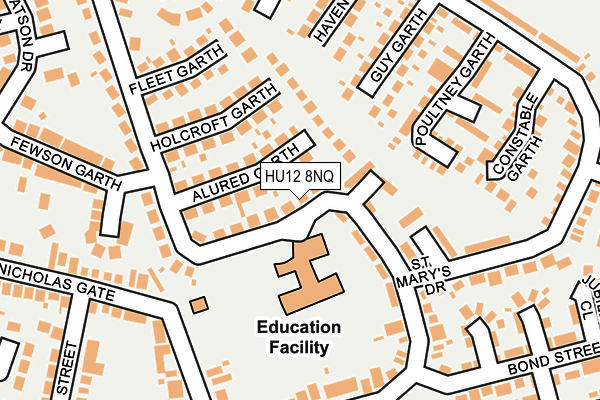 HU12 8NQ map - OS OpenMap – Local (Ordnance Survey)