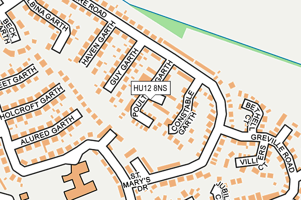 HU12 8NS map - OS OpenMap – Local (Ordnance Survey)