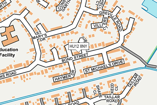 HU12 8NY map - OS OpenMap – Local (Ordnance Survey)