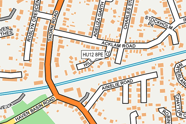 HU12 8PE map - OS OpenMap – Local (Ordnance Survey)