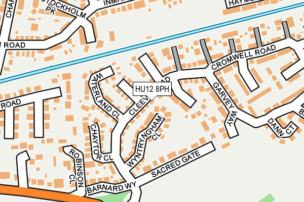 HU12 8PH map - OS OpenMap – Local (Ordnance Survey)