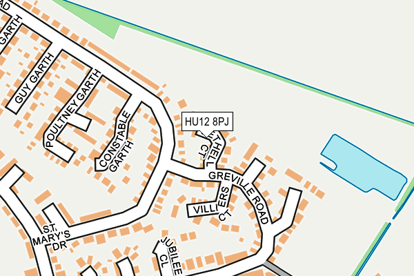 HU12 8PJ map - OS OpenMap – Local (Ordnance Survey)
