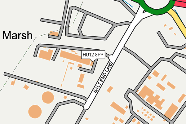 HU12 8PP map - OS OpenMap – Local (Ordnance Survey)