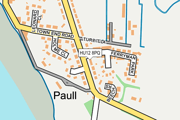 HU12 8PQ map - OS OpenMap – Local (Ordnance Survey)