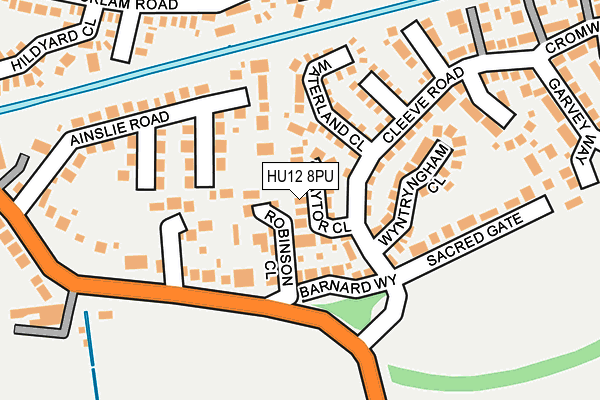 HU12 8PU map - OS OpenMap – Local (Ordnance Survey)
