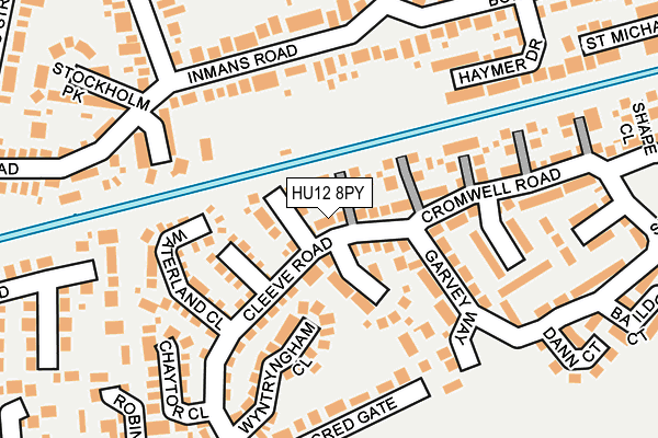 HU12 8PY map - OS OpenMap – Local (Ordnance Survey)