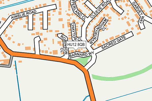 HU12 8QB map - OS OpenMap – Local (Ordnance Survey)