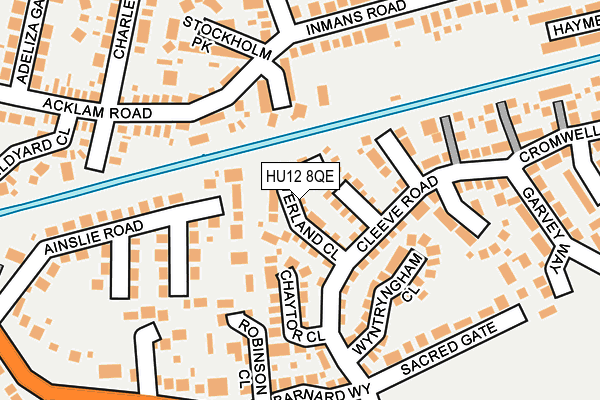 HU12 8QE map - OS OpenMap – Local (Ordnance Survey)