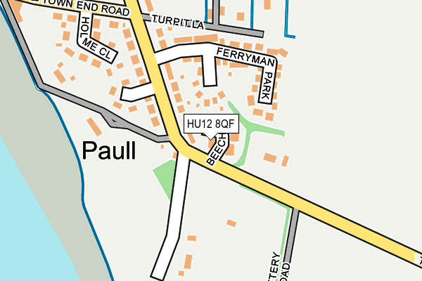 HU12 8QF map - OS OpenMap – Local (Ordnance Survey)