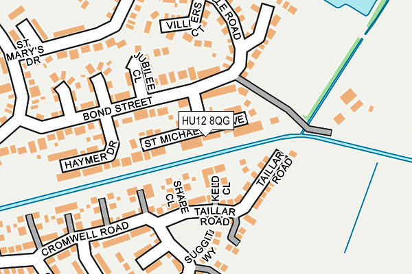 HU12 8QG map - OS OpenMap – Local (Ordnance Survey)
