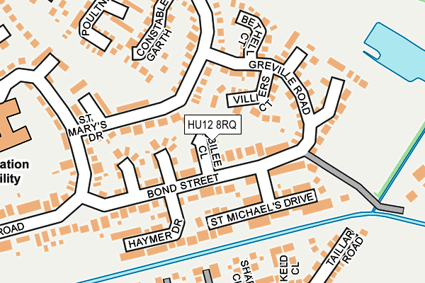 HU12 8RQ map - OS OpenMap – Local (Ordnance Survey)