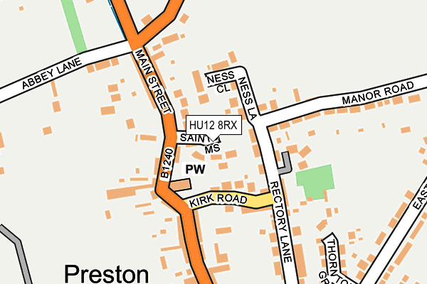 HU12 8RX map - OS OpenMap – Local (Ordnance Survey)