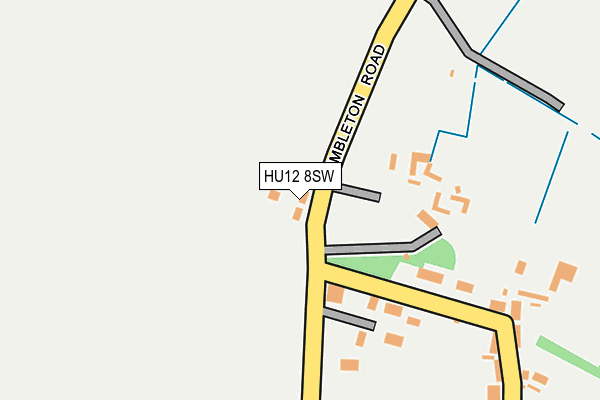 HU12 8SW map - OS OpenMap – Local (Ordnance Survey)