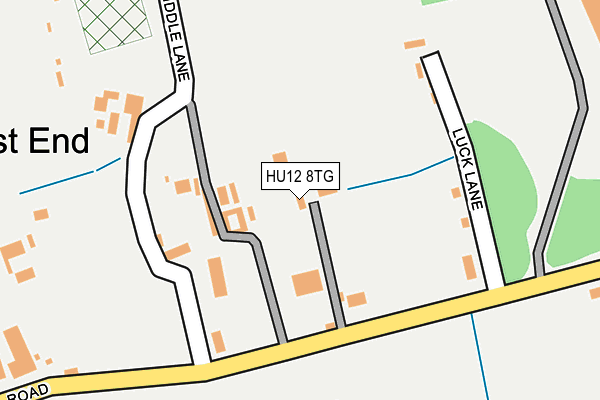 HU12 8TG map - OS OpenMap – Local (Ordnance Survey)