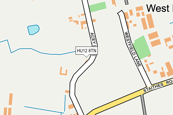 HU12 8TN map - OS OpenMap – Local (Ordnance Survey)