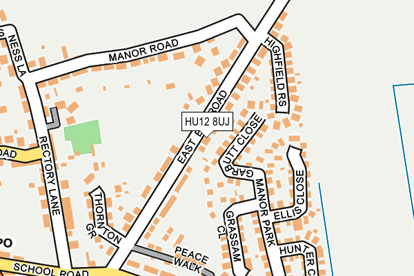 HU12 8UJ map - OS OpenMap – Local (Ordnance Survey)