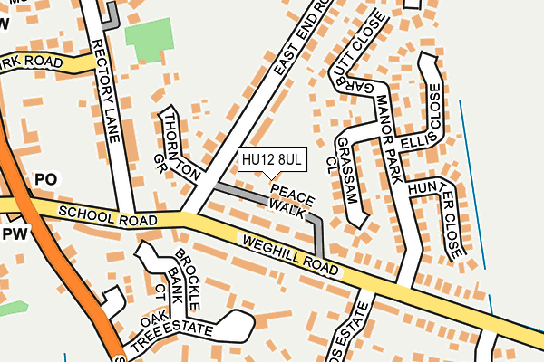 HU12 8UL map - OS OpenMap – Local (Ordnance Survey)
