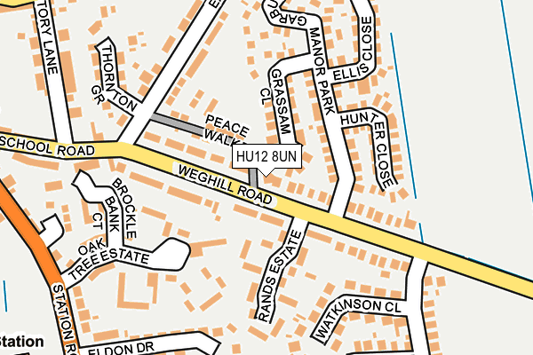 HU12 8UN map - OS OpenMap – Local (Ordnance Survey)