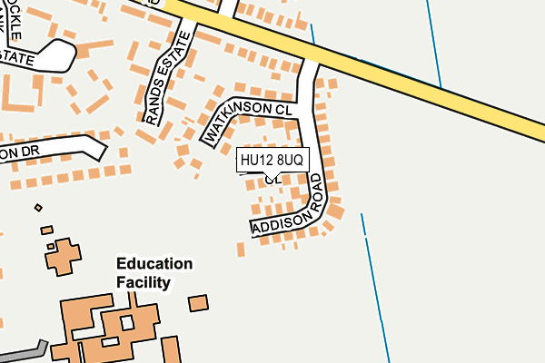 HU12 8UQ map - OS OpenMap – Local (Ordnance Survey)