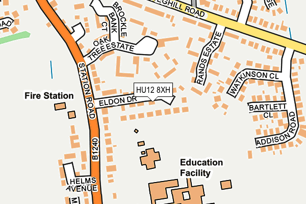 HU12 8XH map - OS OpenMap – Local (Ordnance Survey)
