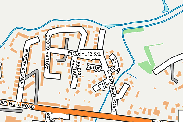 HU12 8XL map - OS OpenMap – Local (Ordnance Survey)