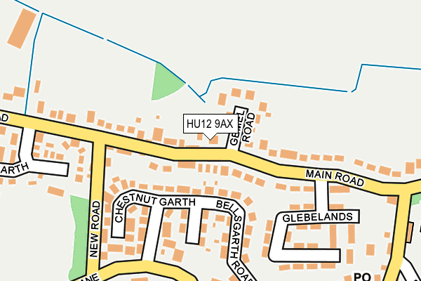 HU12 9AX map - OS OpenMap – Local (Ordnance Survey)