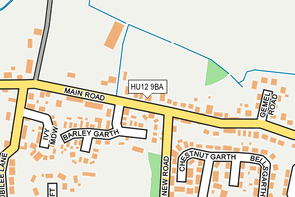 HU12 9BA map - OS OpenMap – Local (Ordnance Survey)