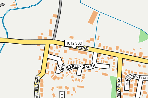 HU12 9BD map - OS OpenMap – Local (Ordnance Survey)