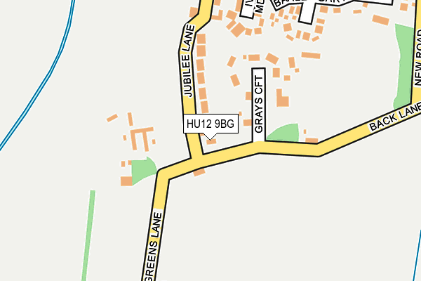 HU12 9BG map - OS OpenMap – Local (Ordnance Survey)