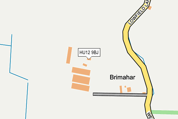 HU12 9BJ map - OS OpenMap – Local (Ordnance Survey)