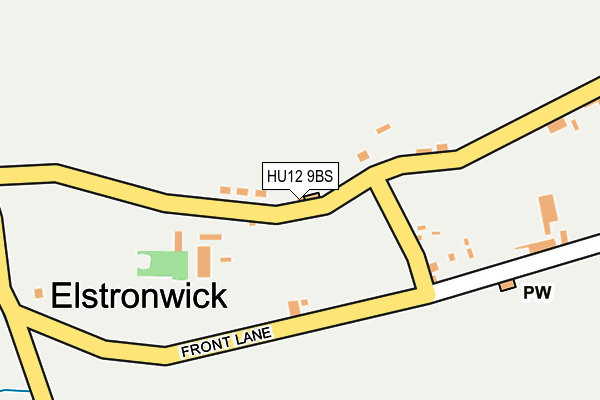 HU12 9BS map - OS OpenMap – Local (Ordnance Survey)